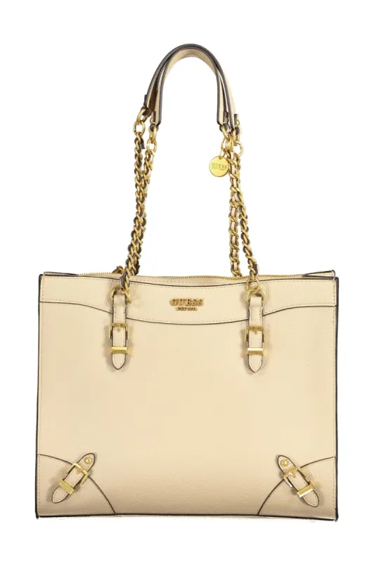 Beige Polyethylene Women Handbag sold by Louxly