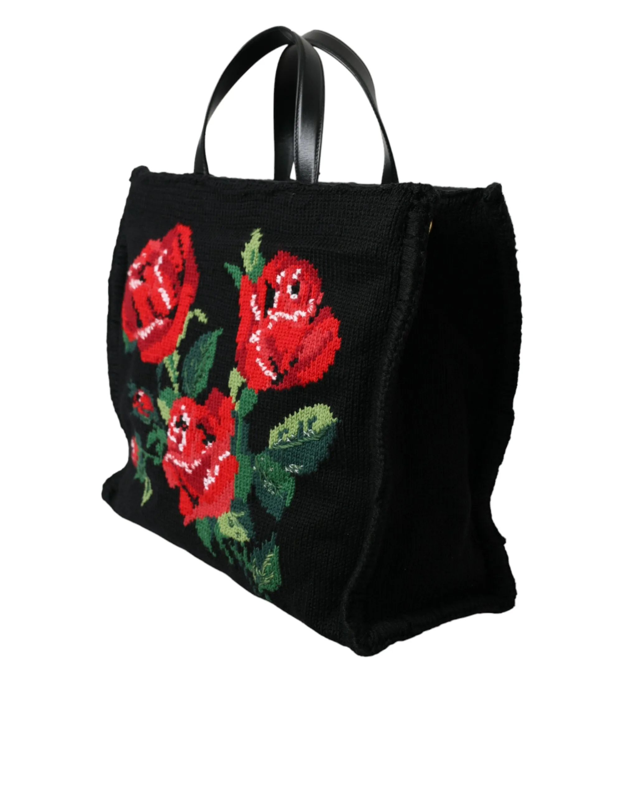 Chic Embroidered Floral Black Tote sold by Louxly product image thumbnail 2