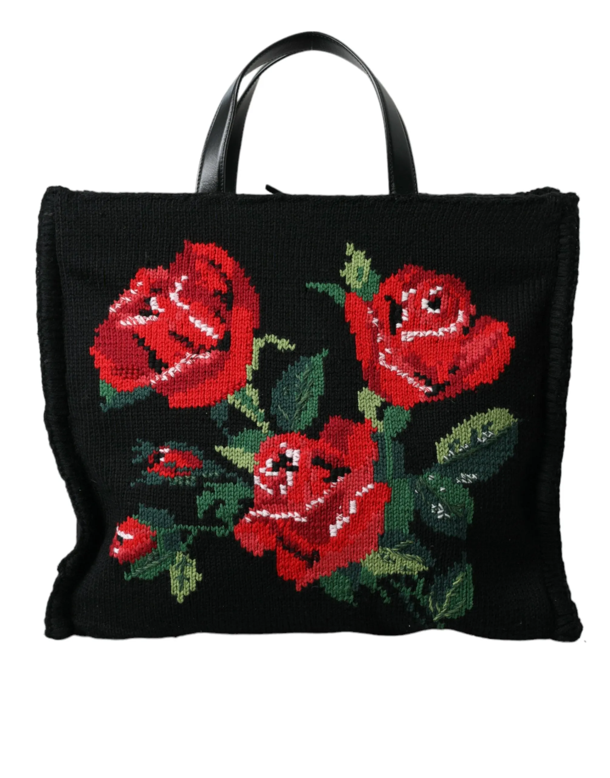 Chic Embroidered Floral Black Tote sold by Louxly product image thumbnail 3