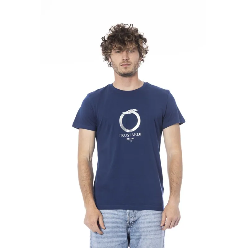 Blue Cotton T-Shirt sold by Louxly
