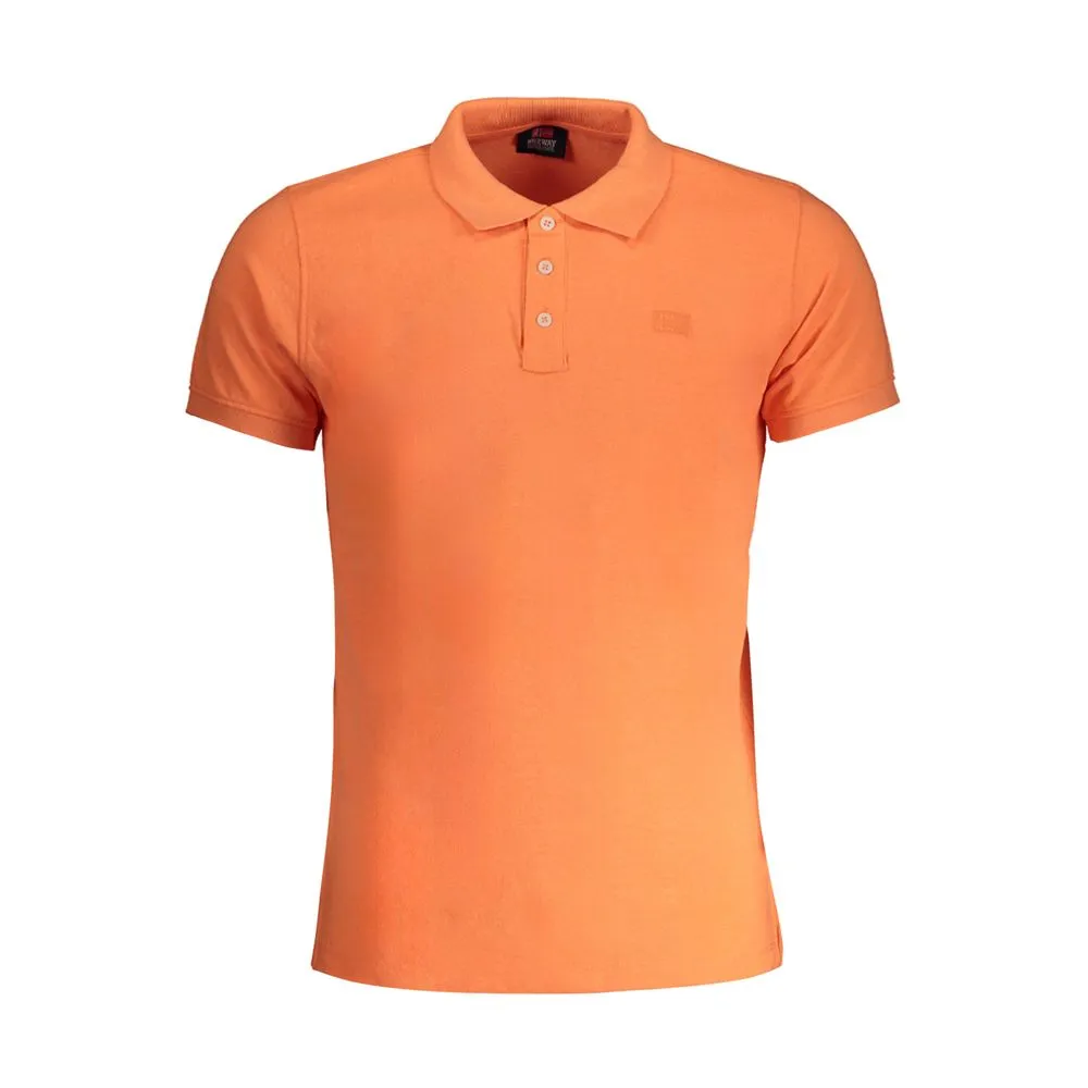 Orange Cotton Polo Shirt sold by Louxly