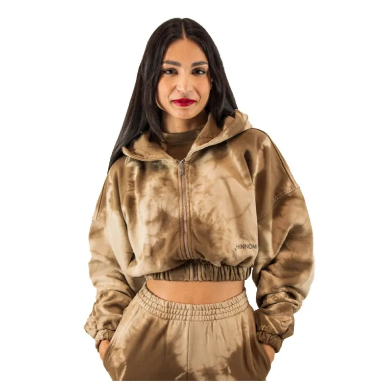 Italian Cotton Hooded Sweatshirt in Rich Brown sold by Louxly