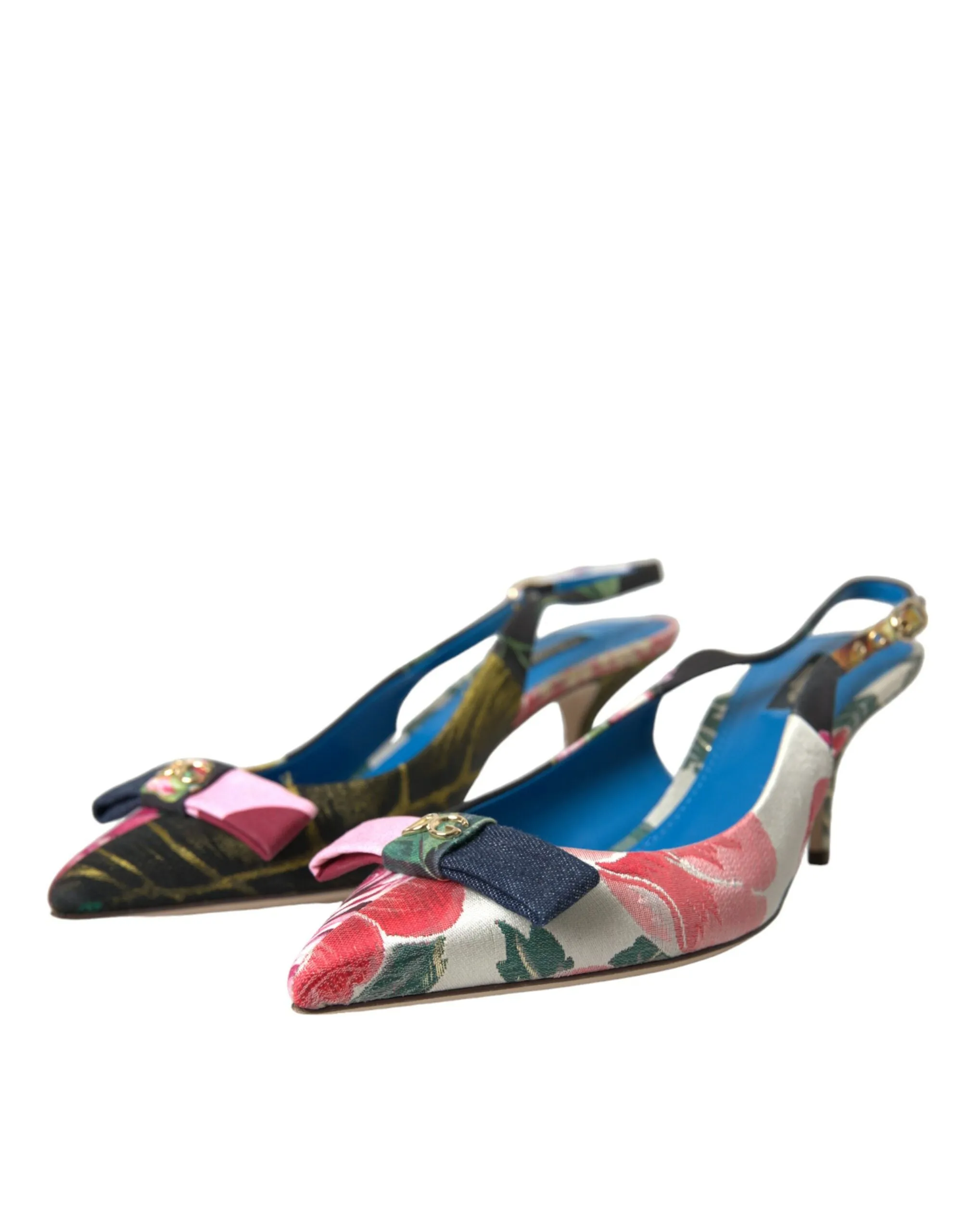 Multicolor Floral Patchwork Slingbacks Shoes sold by Louxly product image thumbnail 3