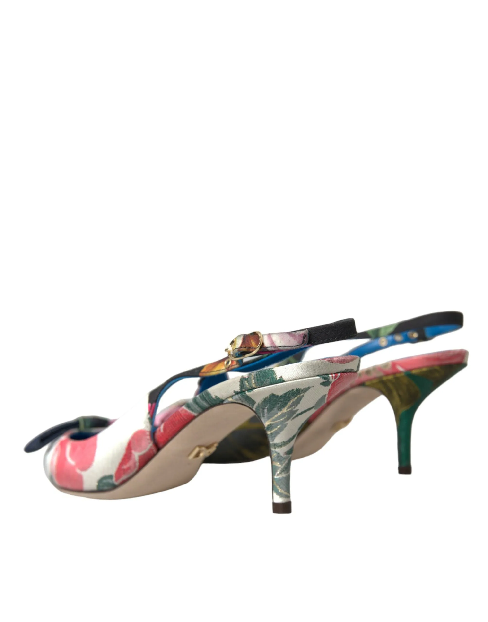 Multicolor Floral Patchwork Slingbacks Shoes sold by Louxly product image thumbnail 4