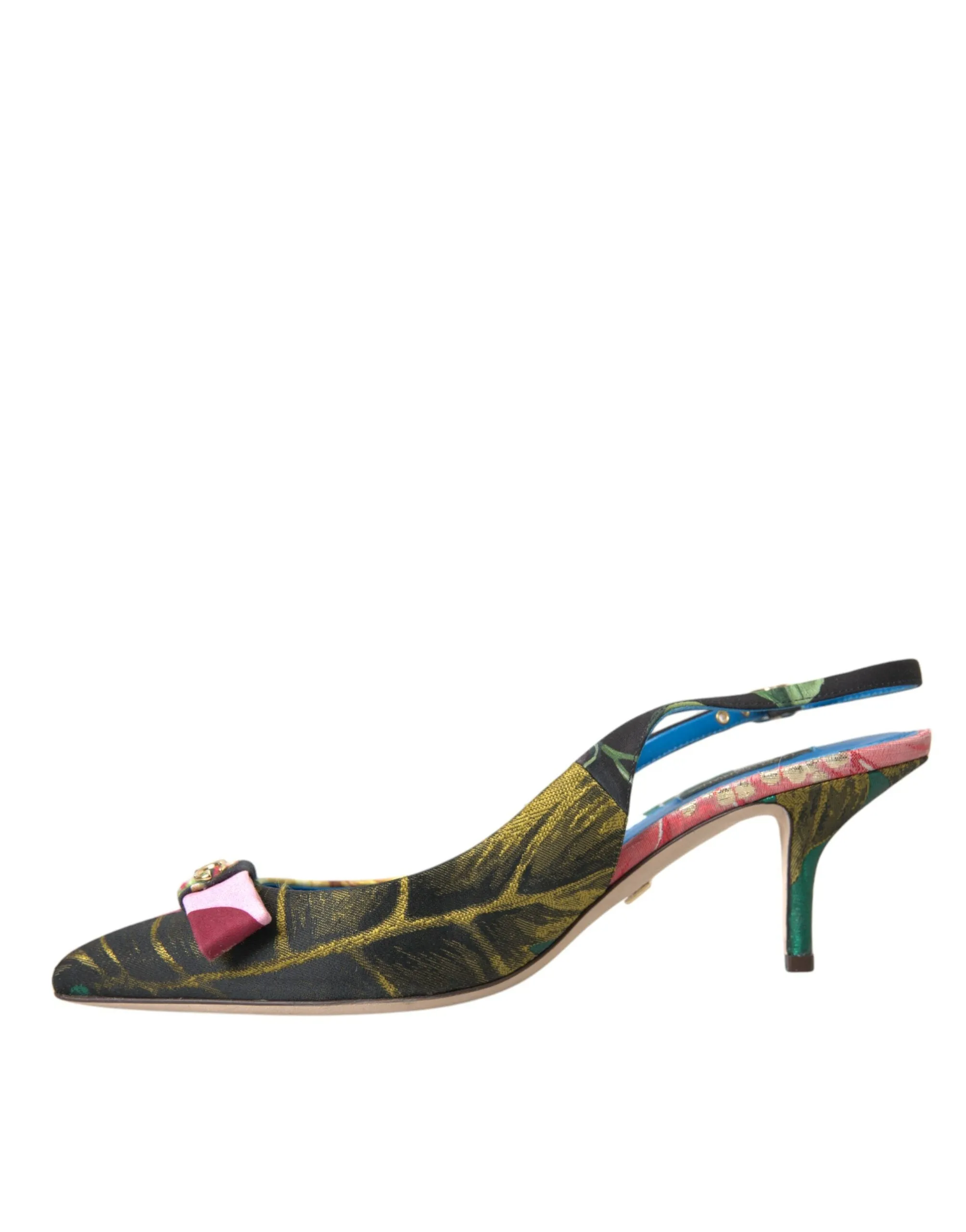 Multicolor Floral Patchwork Slingbacks Shoes sold by Louxly product image thumbnail 5