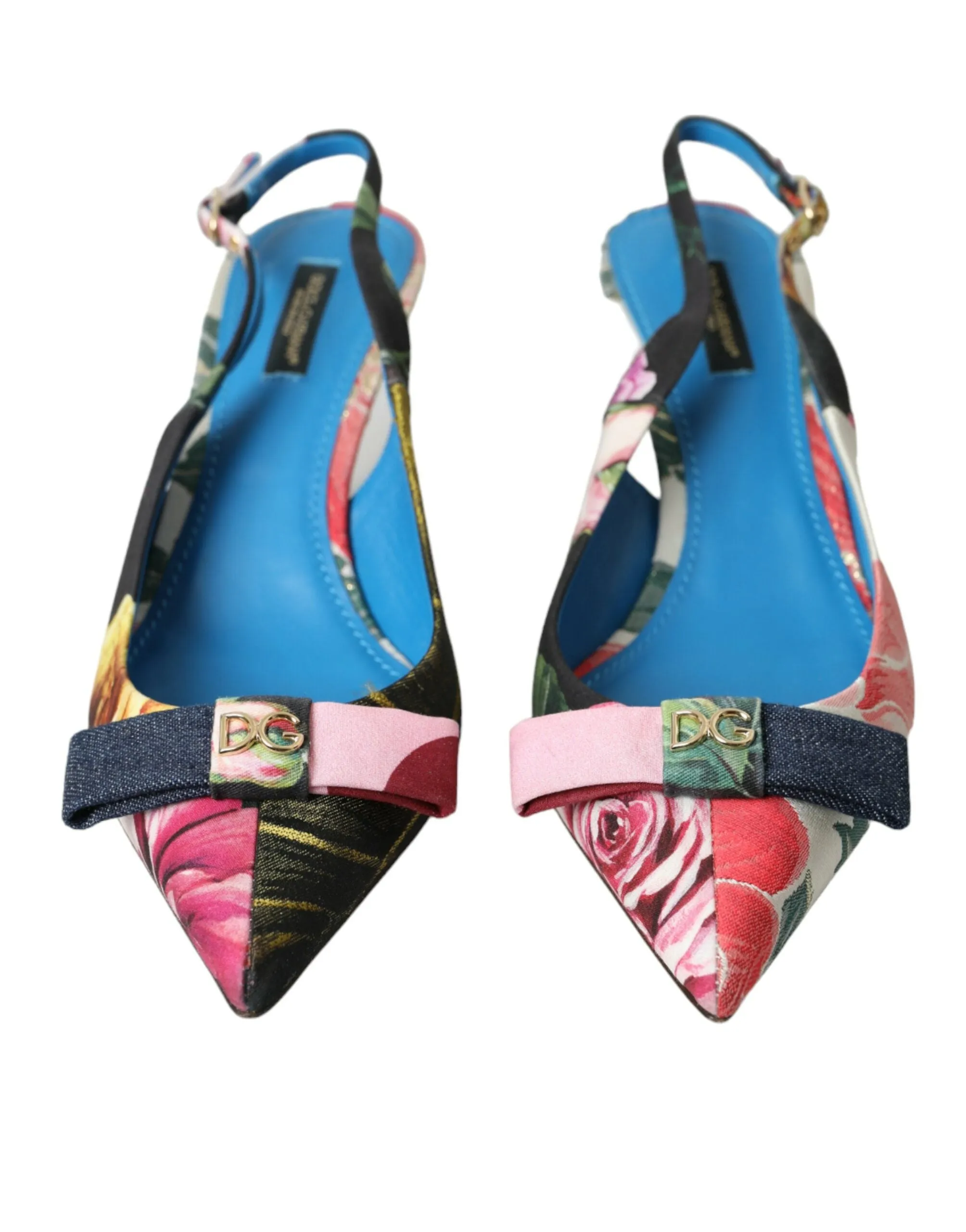 Multicolor Floral Patchwork Slingbacks Shoes sold by Louxly product image thumbnail 2