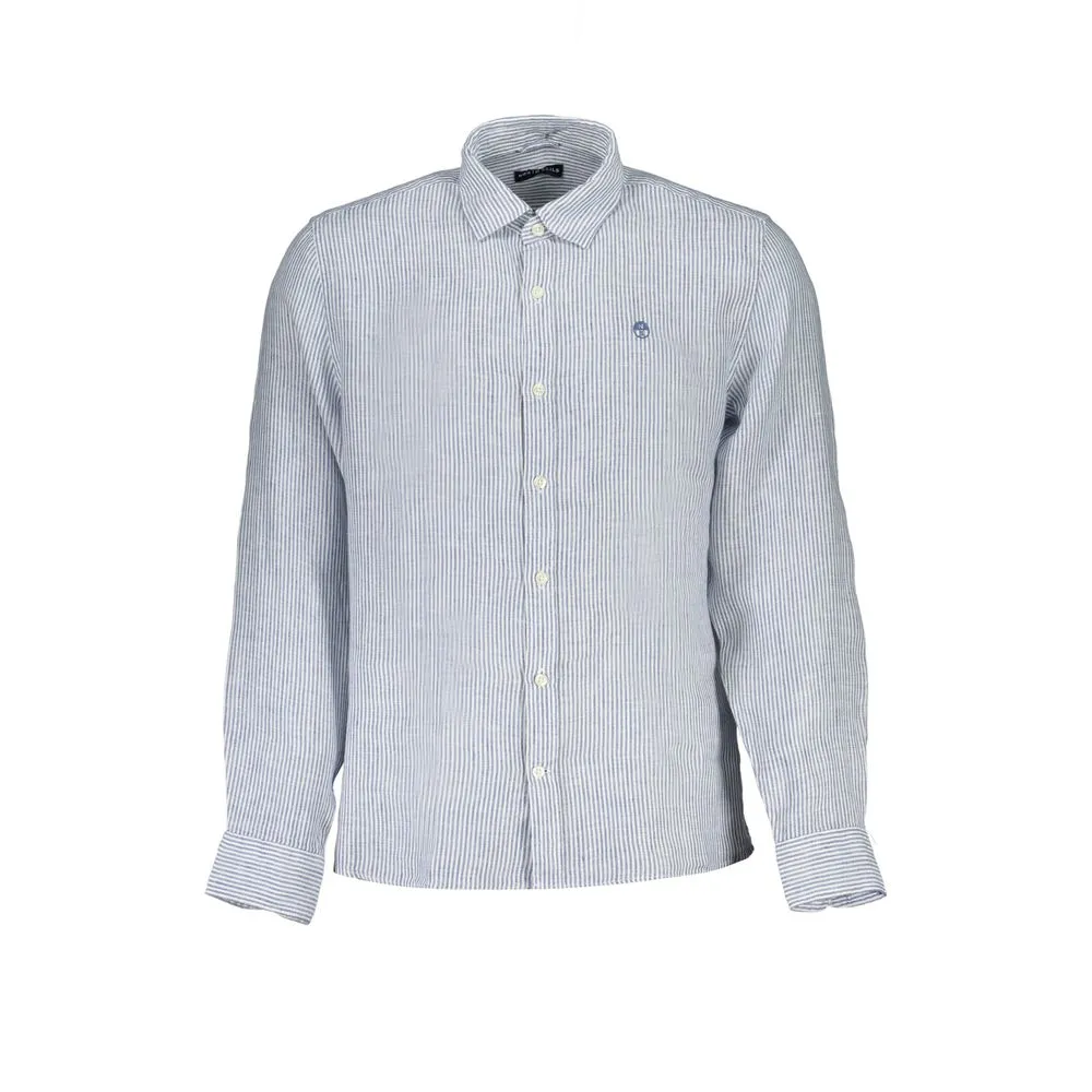 Blue Linen Shirt sold by Louxly