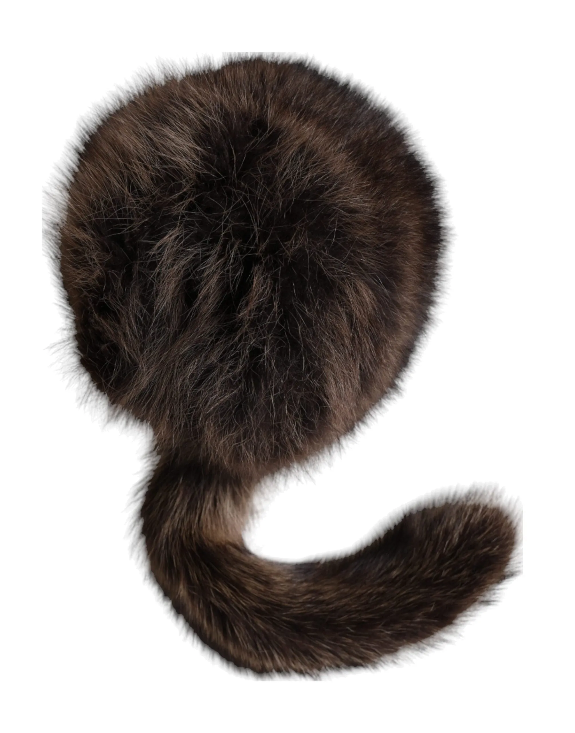 Women Brown Raccoon Fur Bucket Hat sold by Louxly product image thumbnail 5