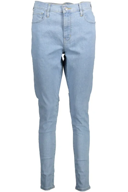 Light Blue Cotton Women Jeans sold by Louxly