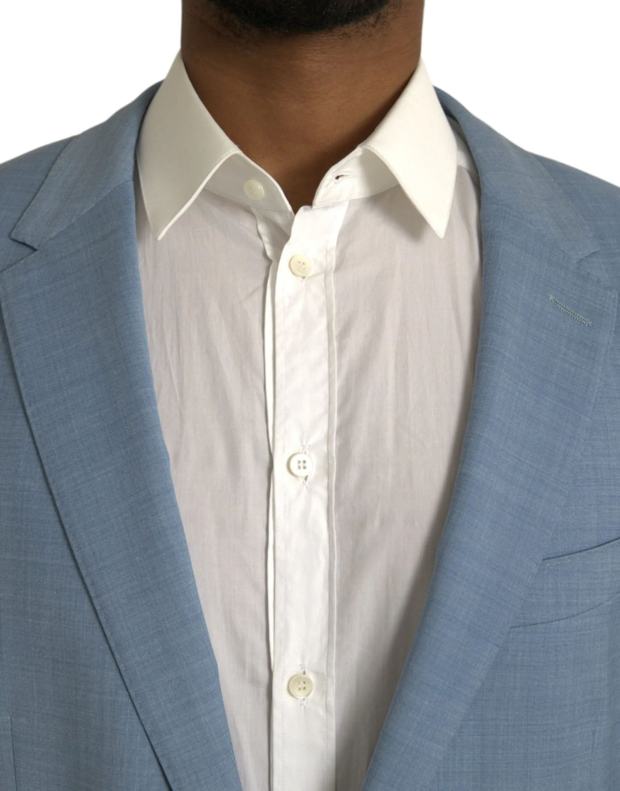 Light Blue Polyester MARTINI Formal 2 Piece Suit sold by Louxly product image thumbnail 4
