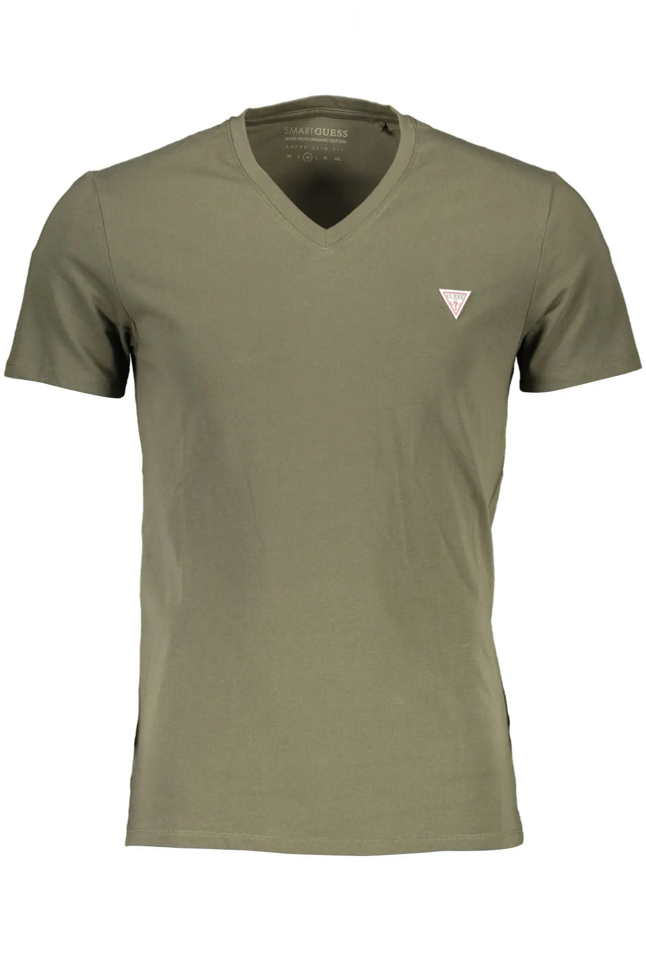 Chic Green Slim Tee with V-Neckline sold by Louxly
