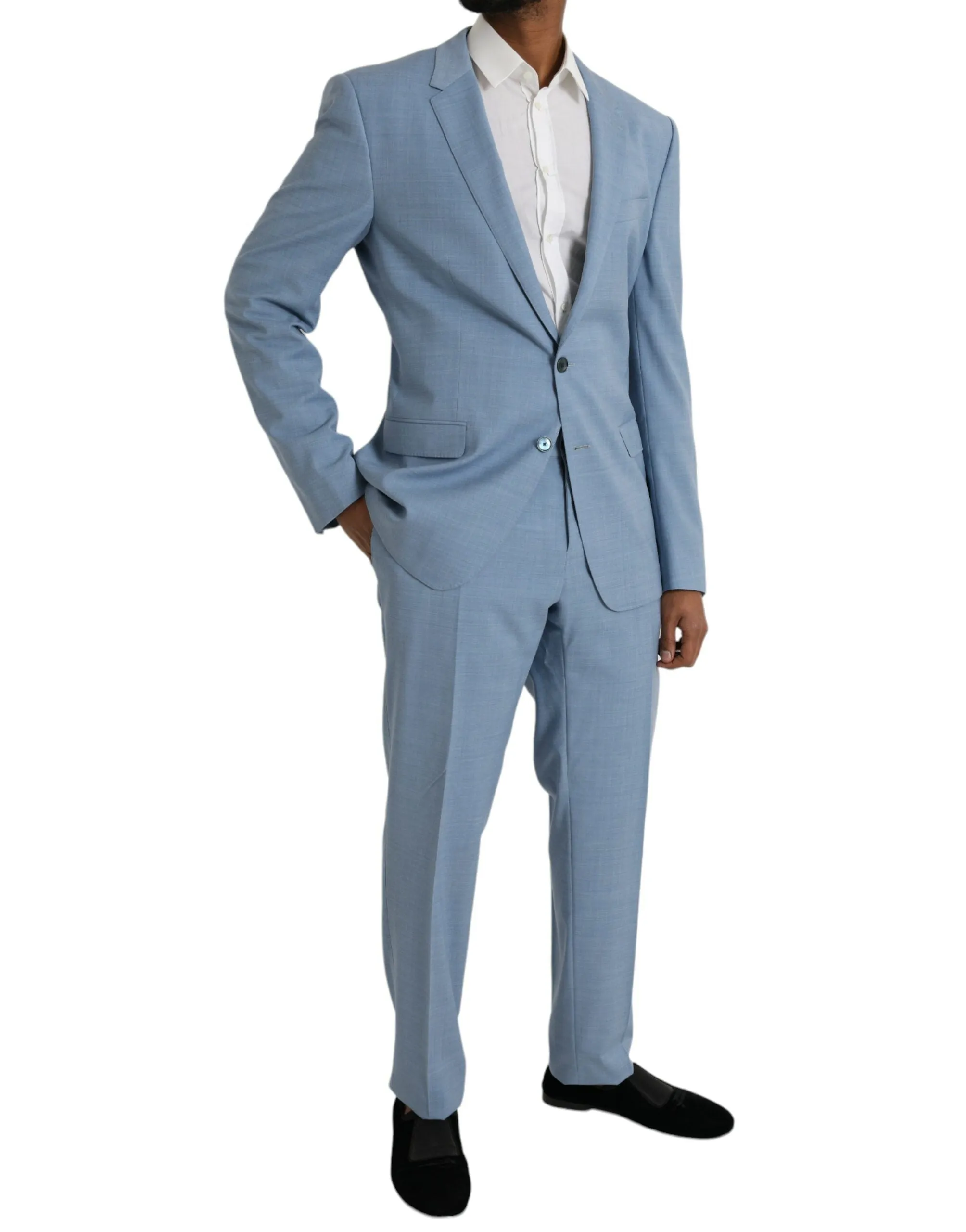 Light Blue Polyester MARTINI Formal 2 Piece Suit sold by Louxly product image thumbnail 2