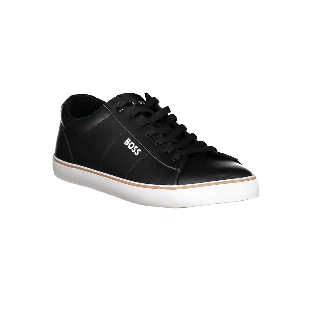 Sleek Black Contrast Lace-Up Sneakers sold by Louxly product image thumbnail 2