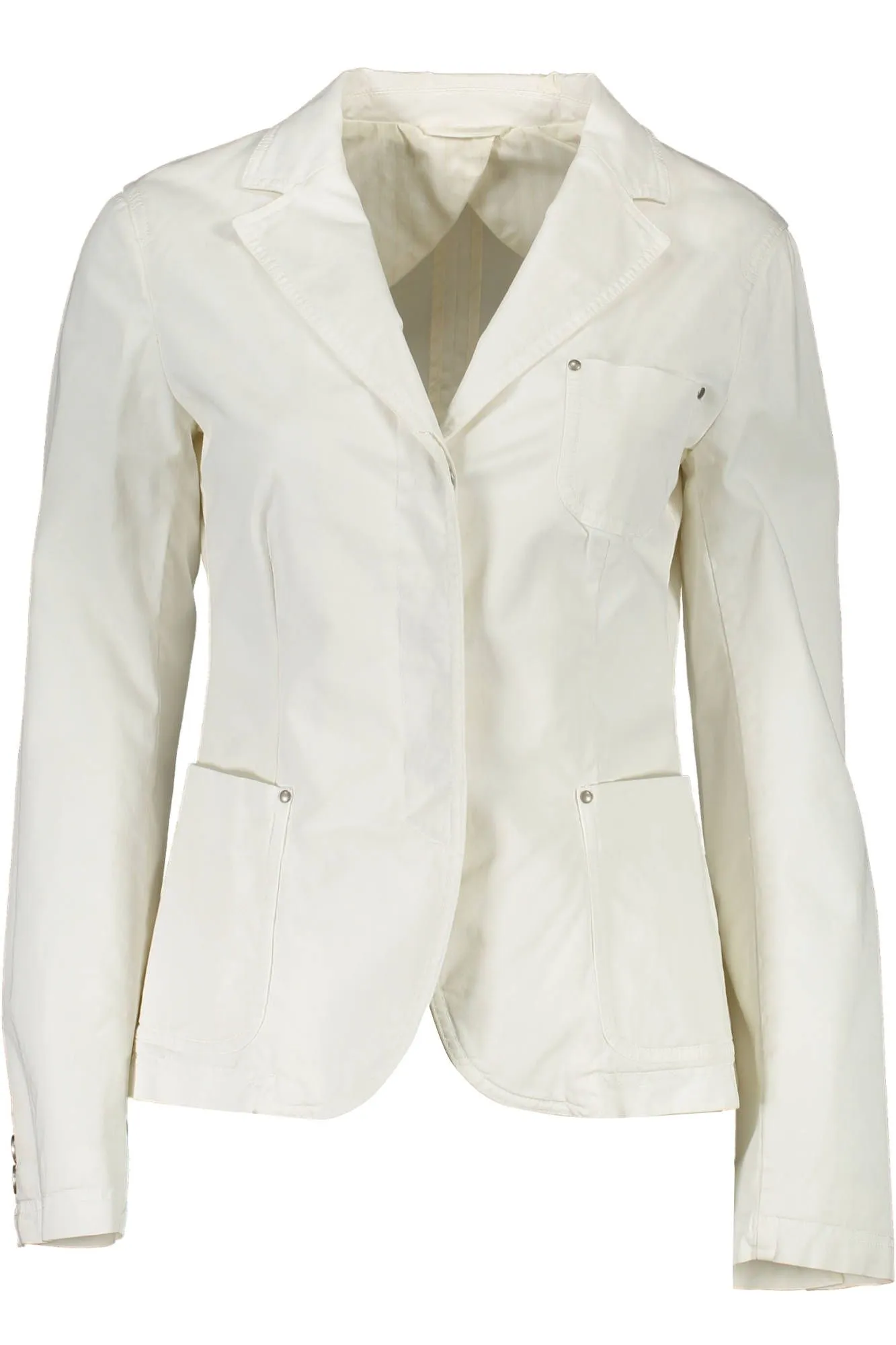 White Cotton Women Jacket sold by Louxly