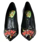 Black Leather WOW Patch Heels Pumps Shoes sold by Louxly
