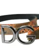 Patchwork Python Leather Logo Buckle Belt Men sold by Louxly