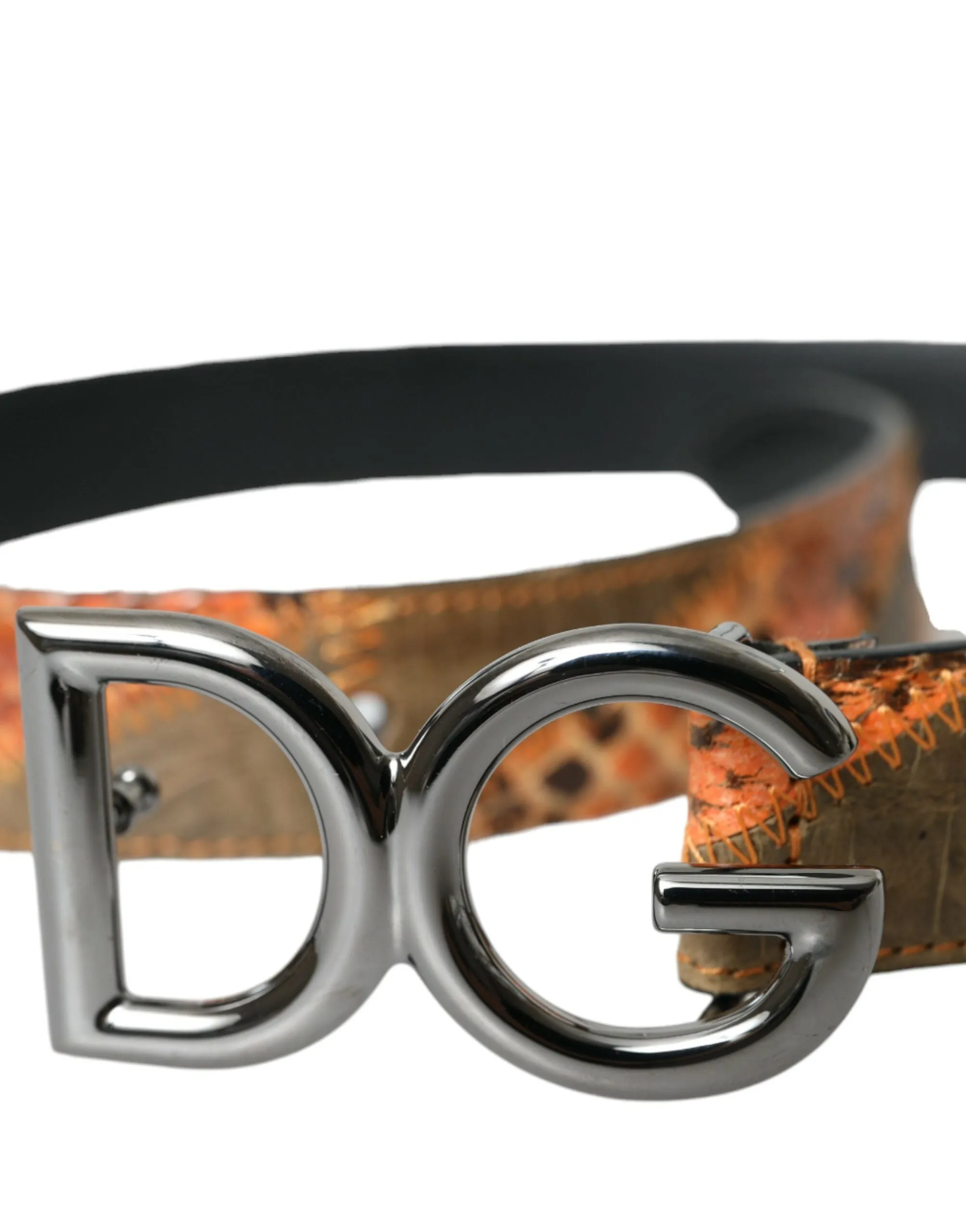 Patchwork Python Leather Logo Buckle Belt Men sold by Louxly product image thumbnail 2