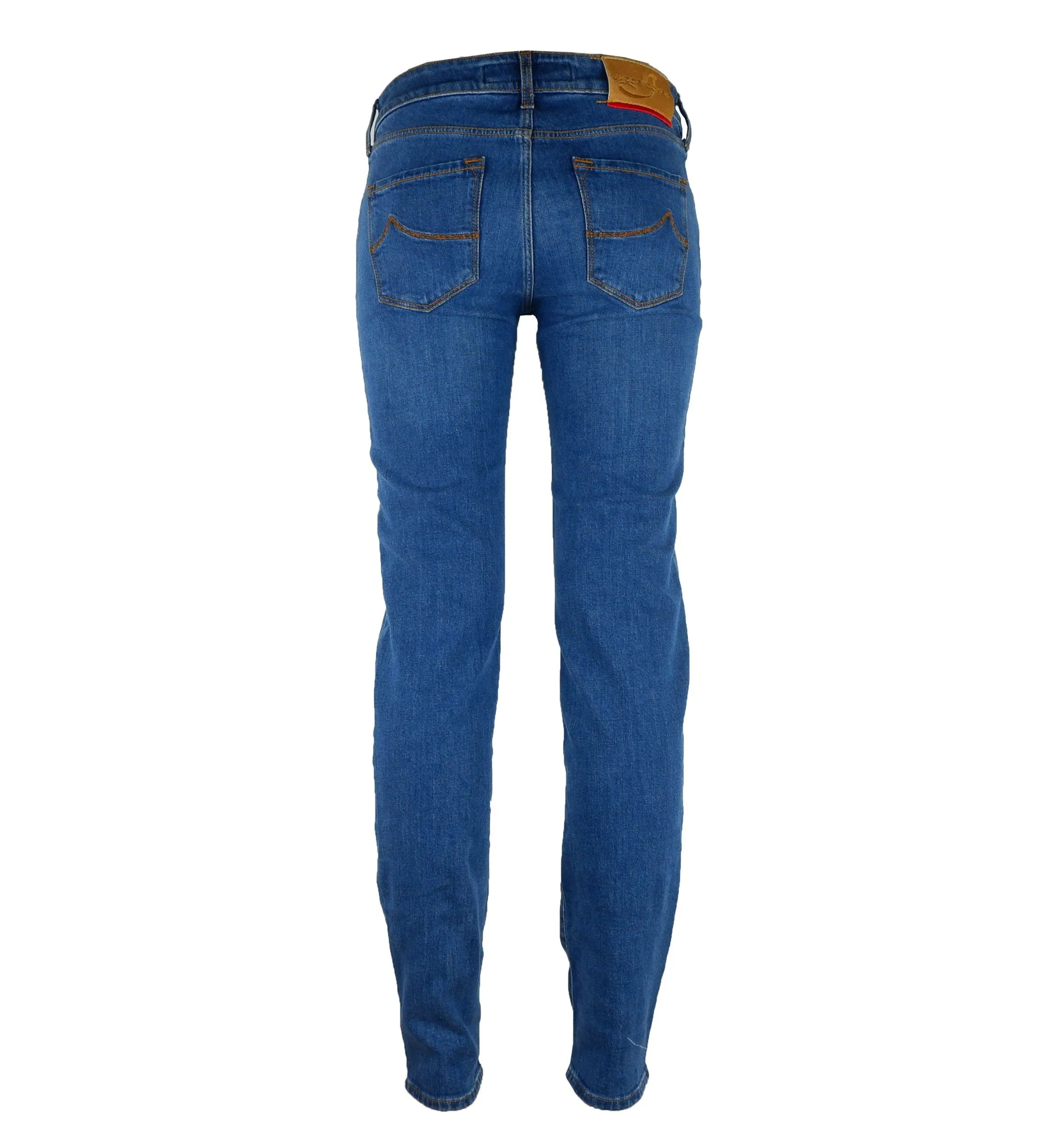 Elegant Blue Denim Jacquard Pants sold by Louxly product image thumbnail 2