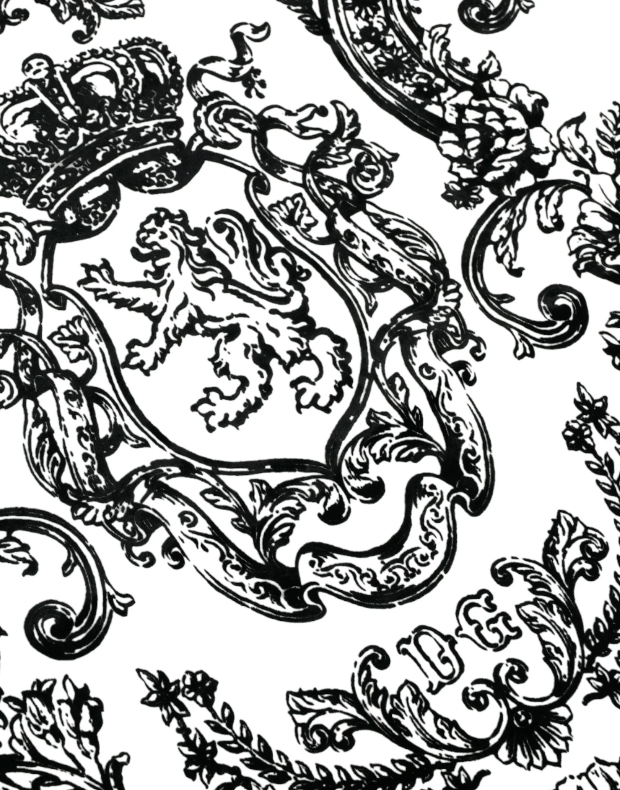 White Lion Crown Logo Cotton Crewneck T-shirt sold by Louxly product image thumbnail 4