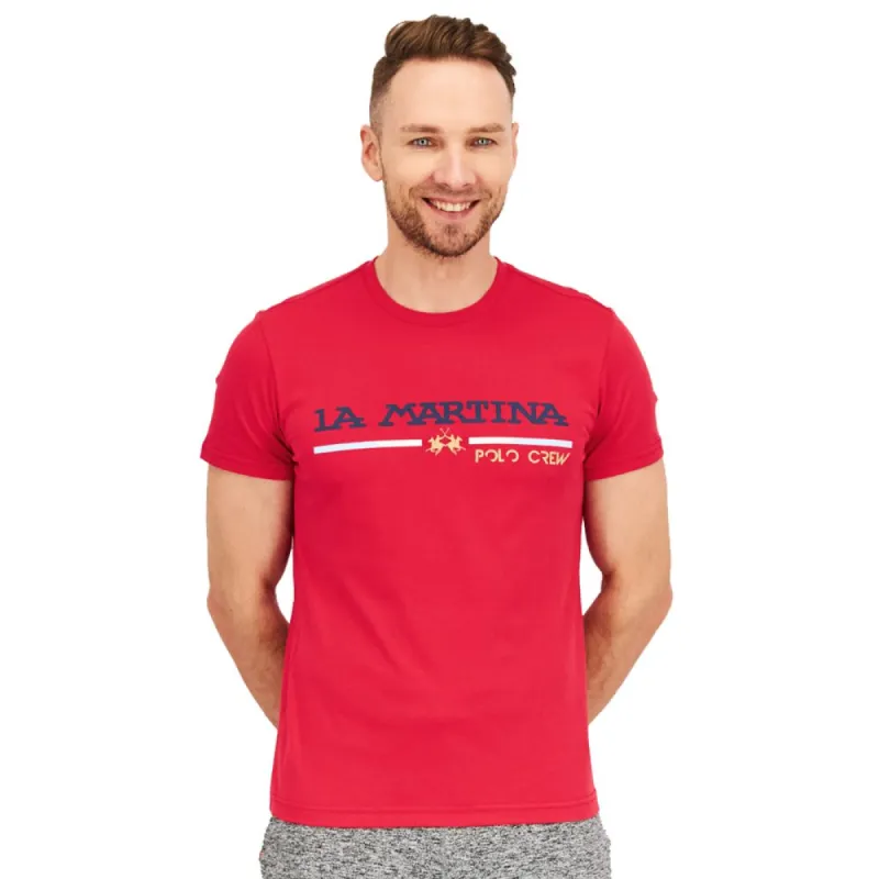 Elegant Pink Cotton Jersey Tee with Chic Front Print sold by Louxly