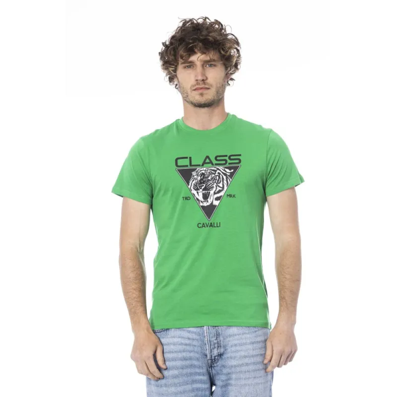 Green Cotton Men T-Shirt sold by Louxly