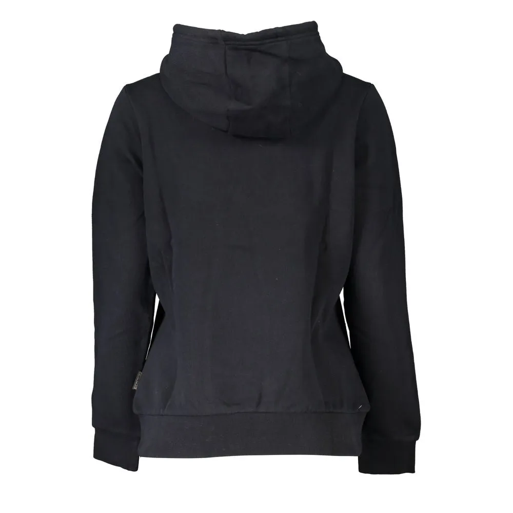 Elegant Black Hooded Fleece Sweatshirt sold by Louxly product image thumbnail 2