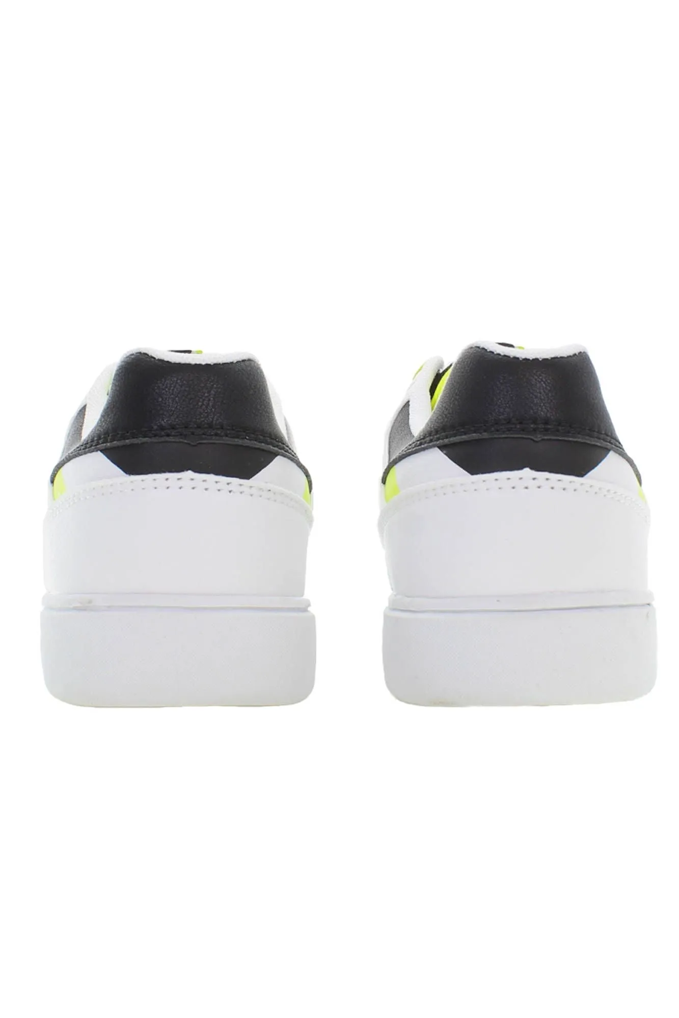 White Lace-Up Sneakers with Contrast Accents sold by Louxly product image thumbnail 3
