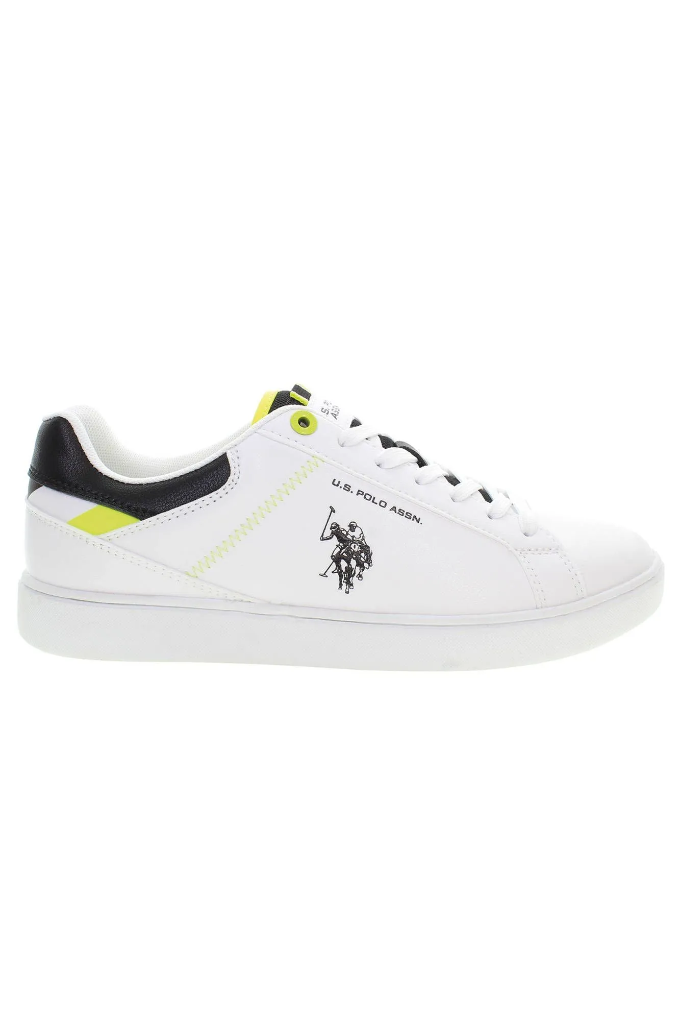 White Lace-Up Sneakers with Contrast Accents sold by Louxly