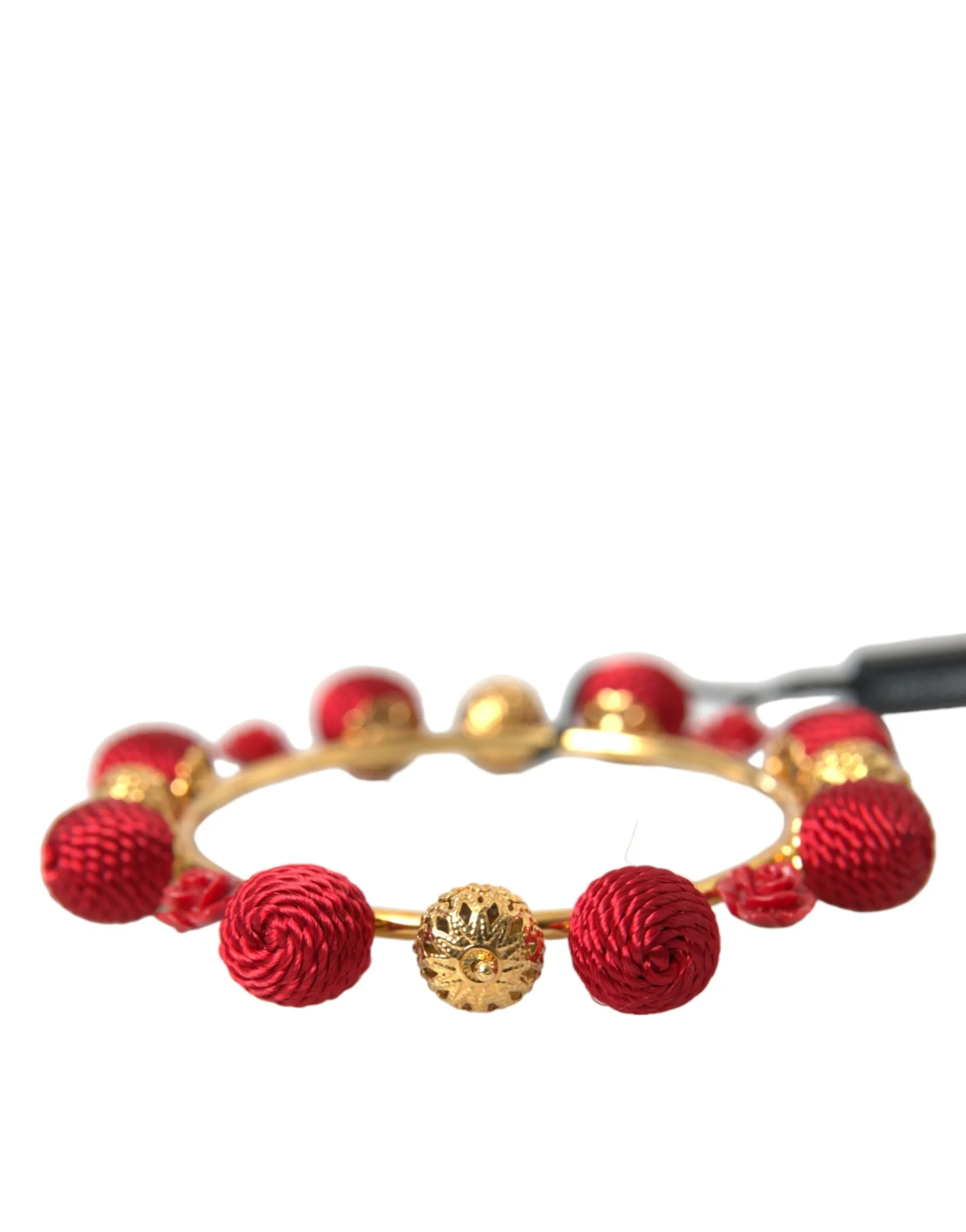 Gold Brass Red RUNWAY Sicilia Natale Roses Bracelet sold by Louxly product image thumbnail 3