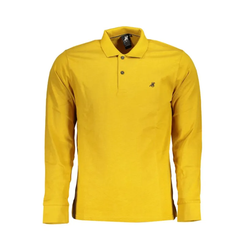 Classic Yellow Cotton Polo with Embroidery sold by Louxly