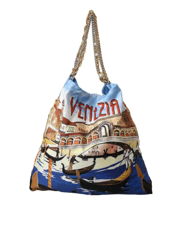 Multicolor Venezia Canvas Women Shopping Tote Bag sold by Louxly