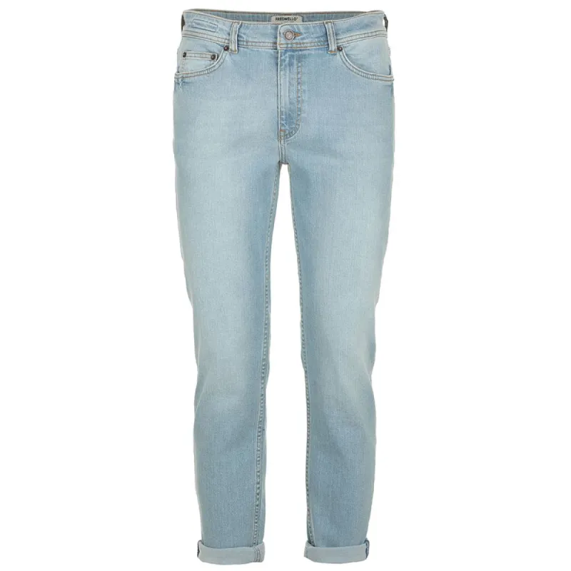 Chic Light Blue Denim with Subtle Stitch Accents sold by Louxly
