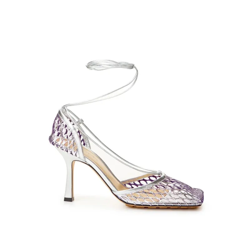 Silver Cotton Leather Sandals sold by Louxly