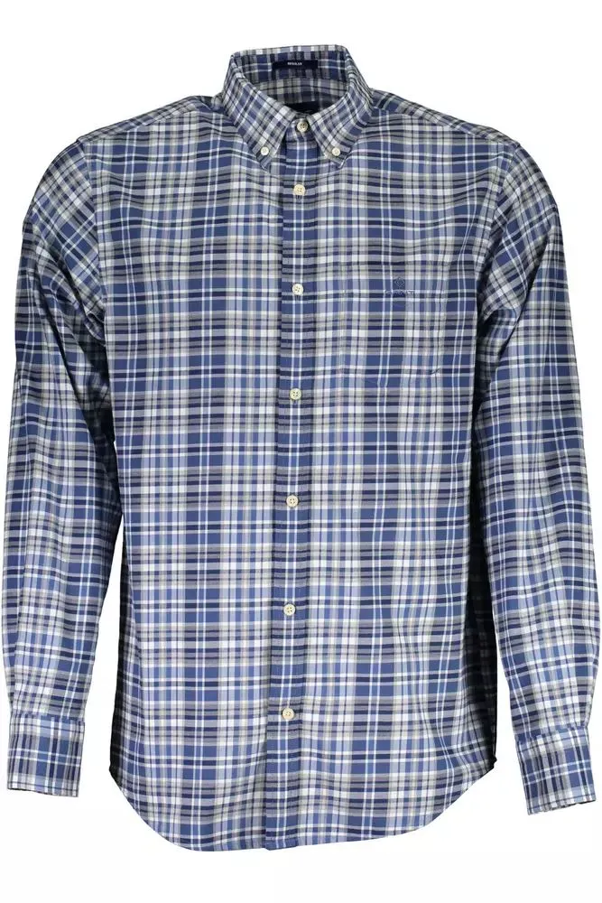 Blue Cotton Men Shirt sold by Louxly
