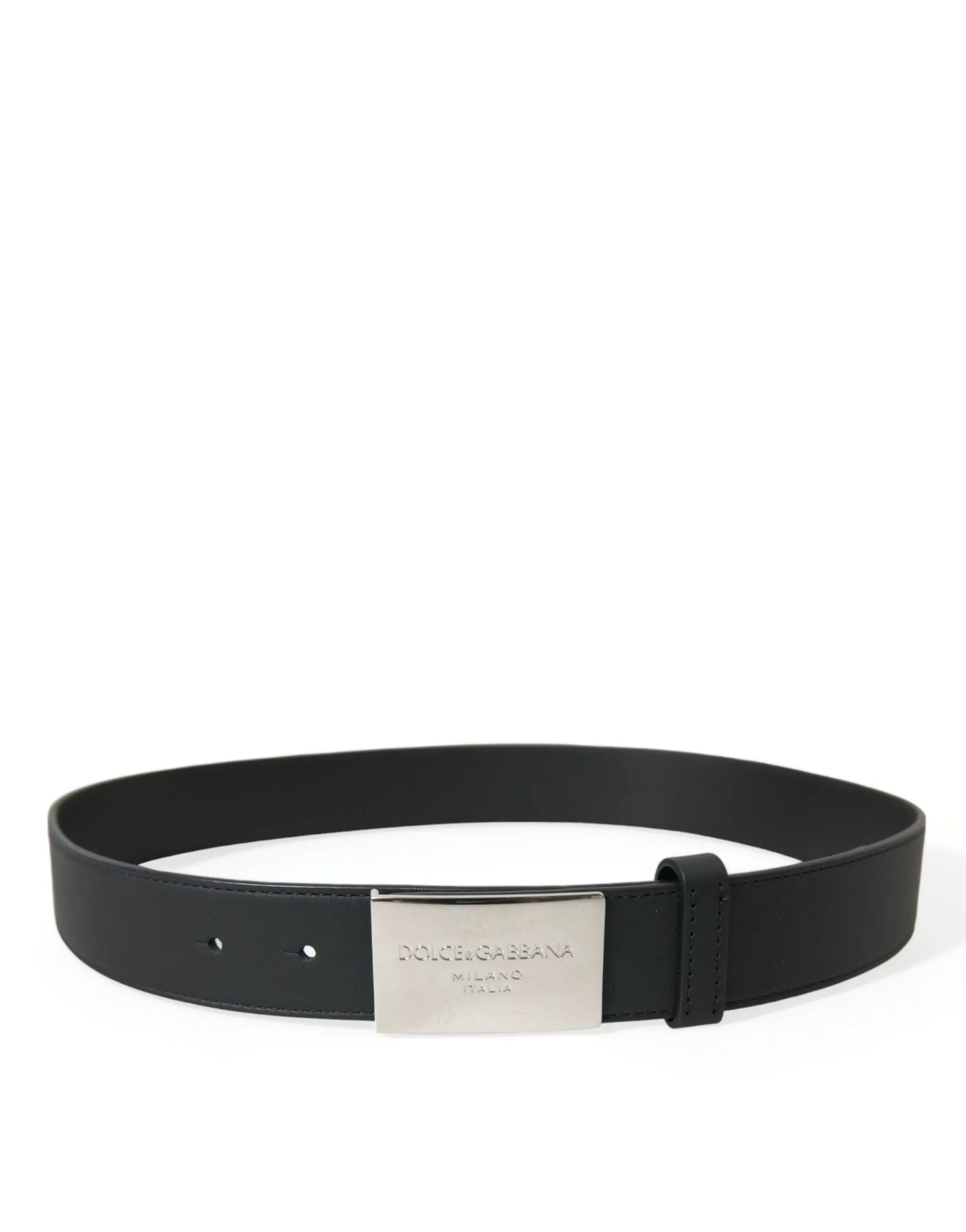Elegant Black Leather Belt with Metal Buckle sold by Louxly product image thumbnail 2