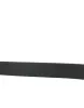 Elegant Black Leather Belt with Metal Buckle sold by Louxly
