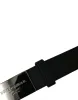 Elegant Black Leather Belt with Metal Buckle sold by Louxly