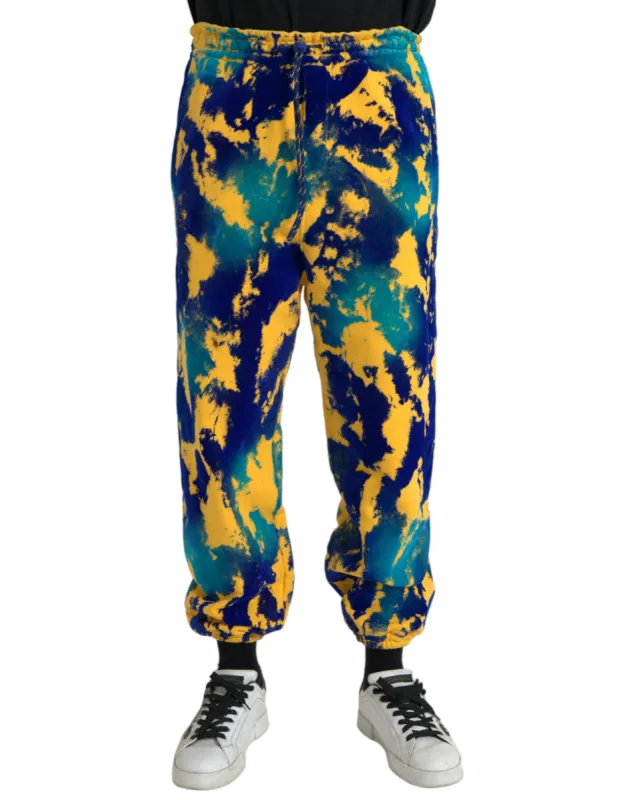 Multicolor Tie Dye Cotton Jogger Men Sweatpants Pants sold by Louxly