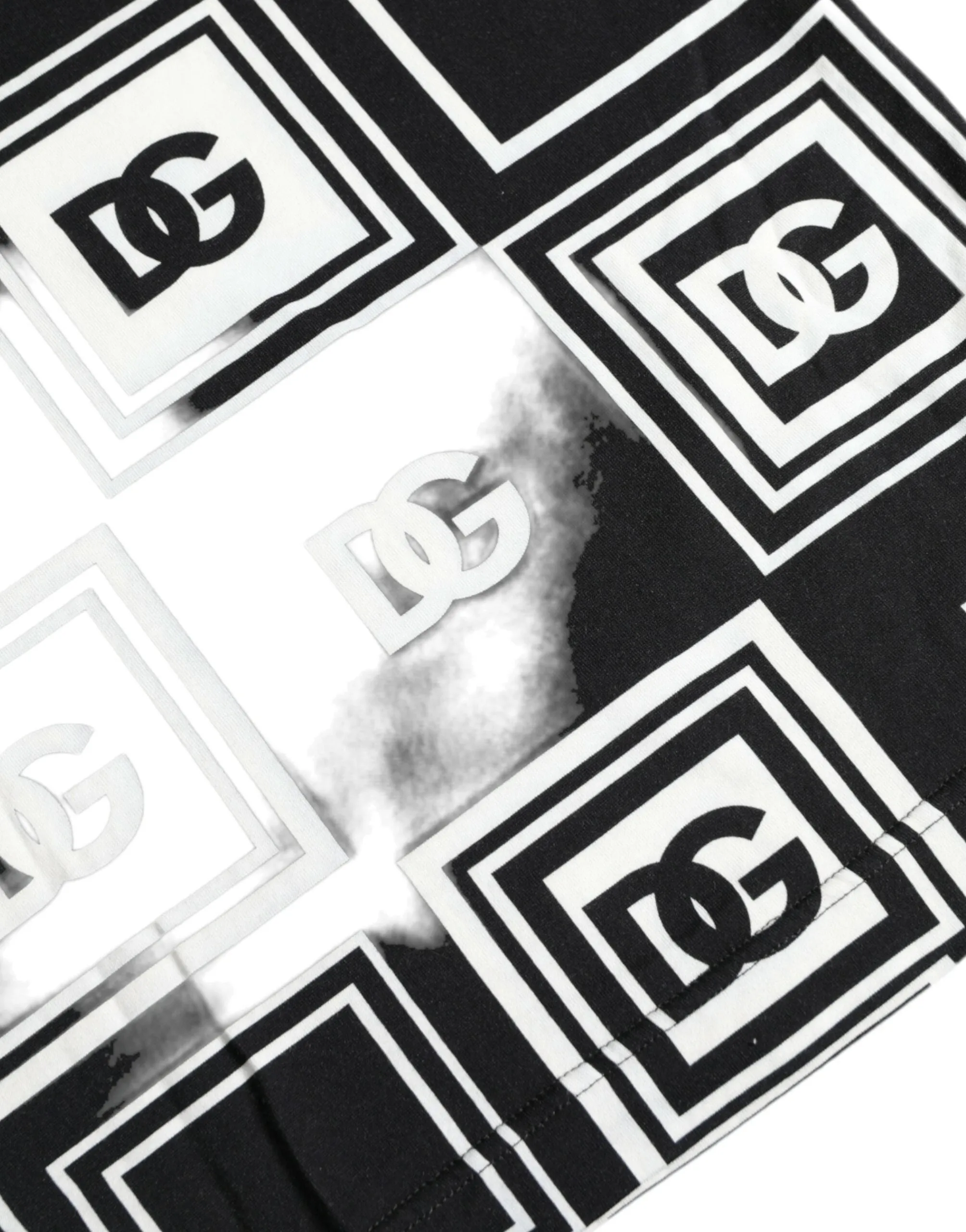 Black White Logo Cotton Short Sleeves T-shirt sold by Louxly product image thumbnail 4