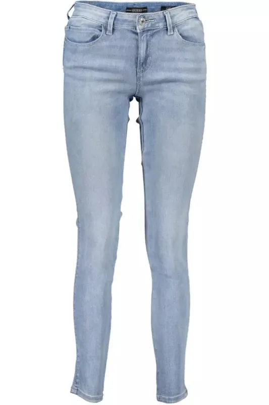 Light Blue Cotton Women Jeans sold by Louxly