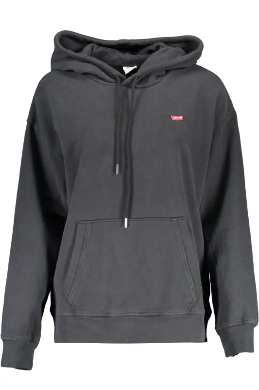 Chic Cozy Black Hooded Sweatshirt sold by Louxly