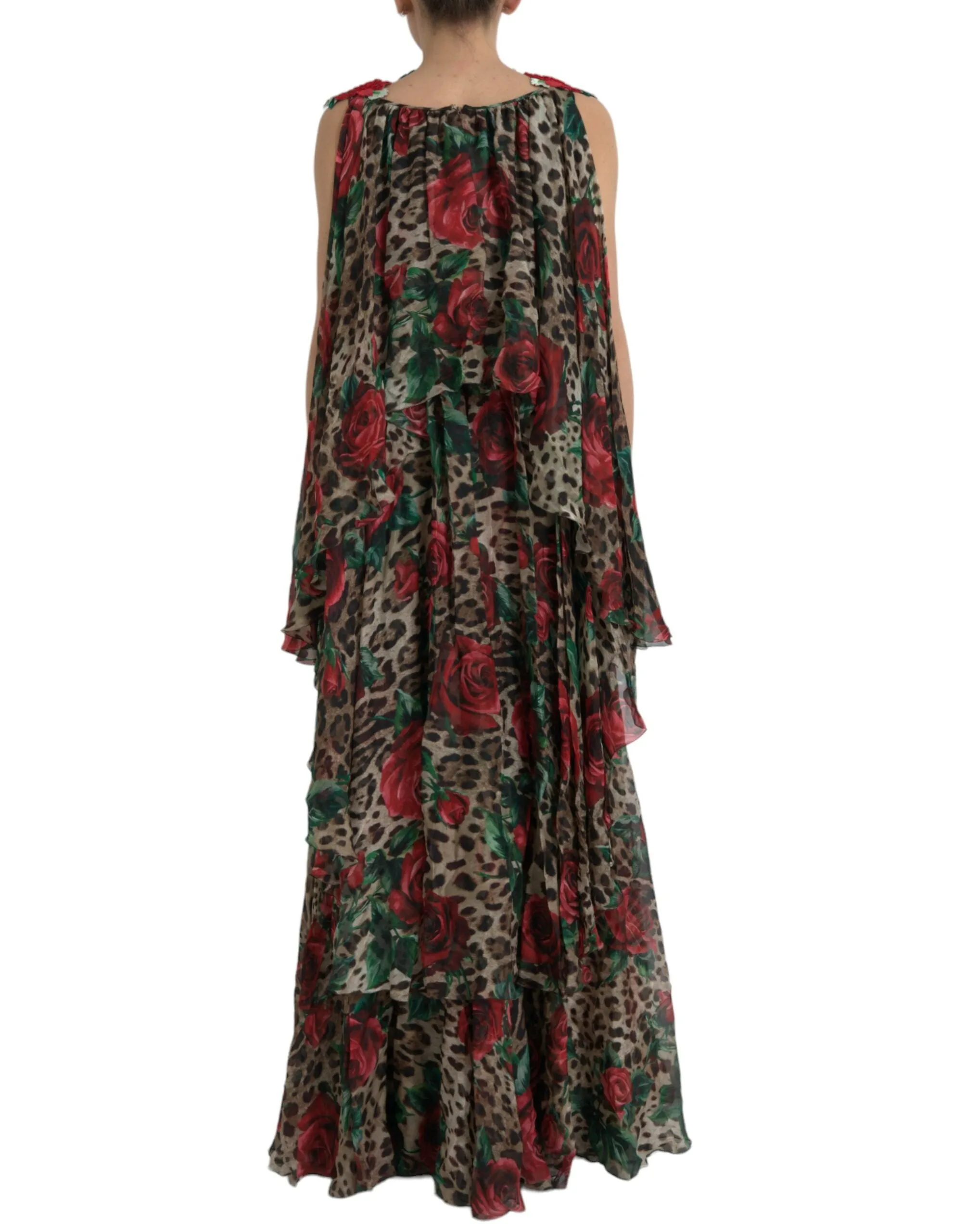Multicolor Silk Maxi Evening Dress sold by Louxly product image thumbnail 3