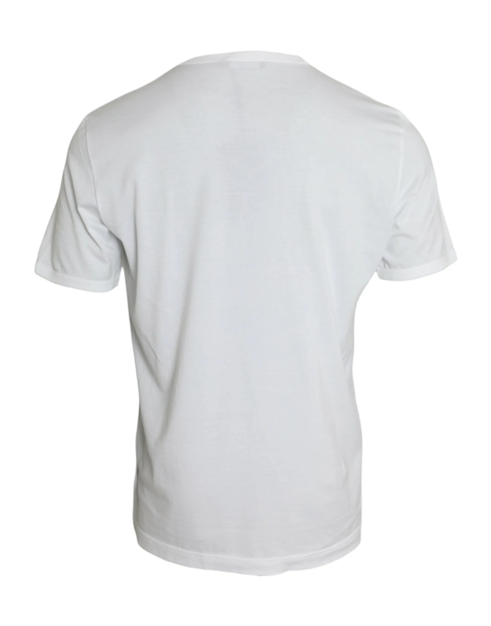 White D&G King Print Cotton Crewneck T-shirt sold by Louxly product image thumbnail 2