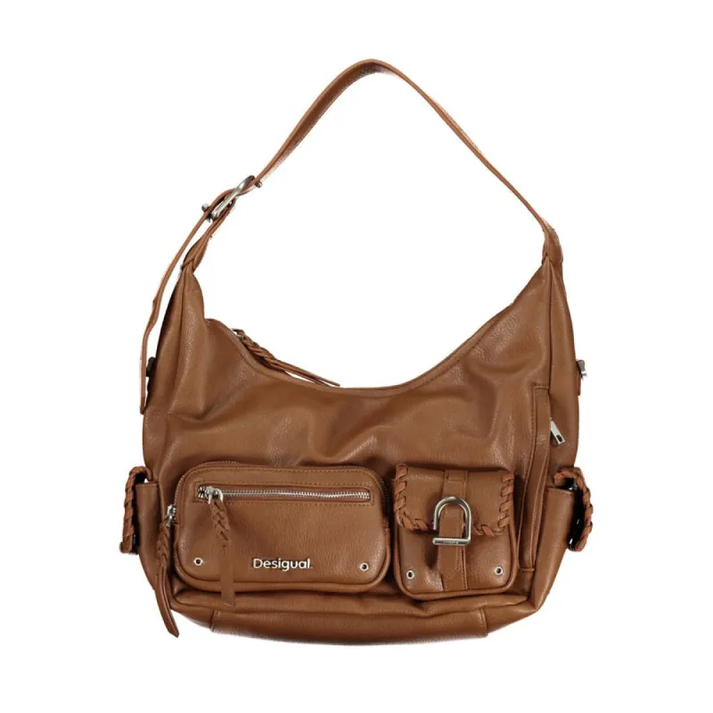 Brown Polyethylene Handbag sold by Louxly
