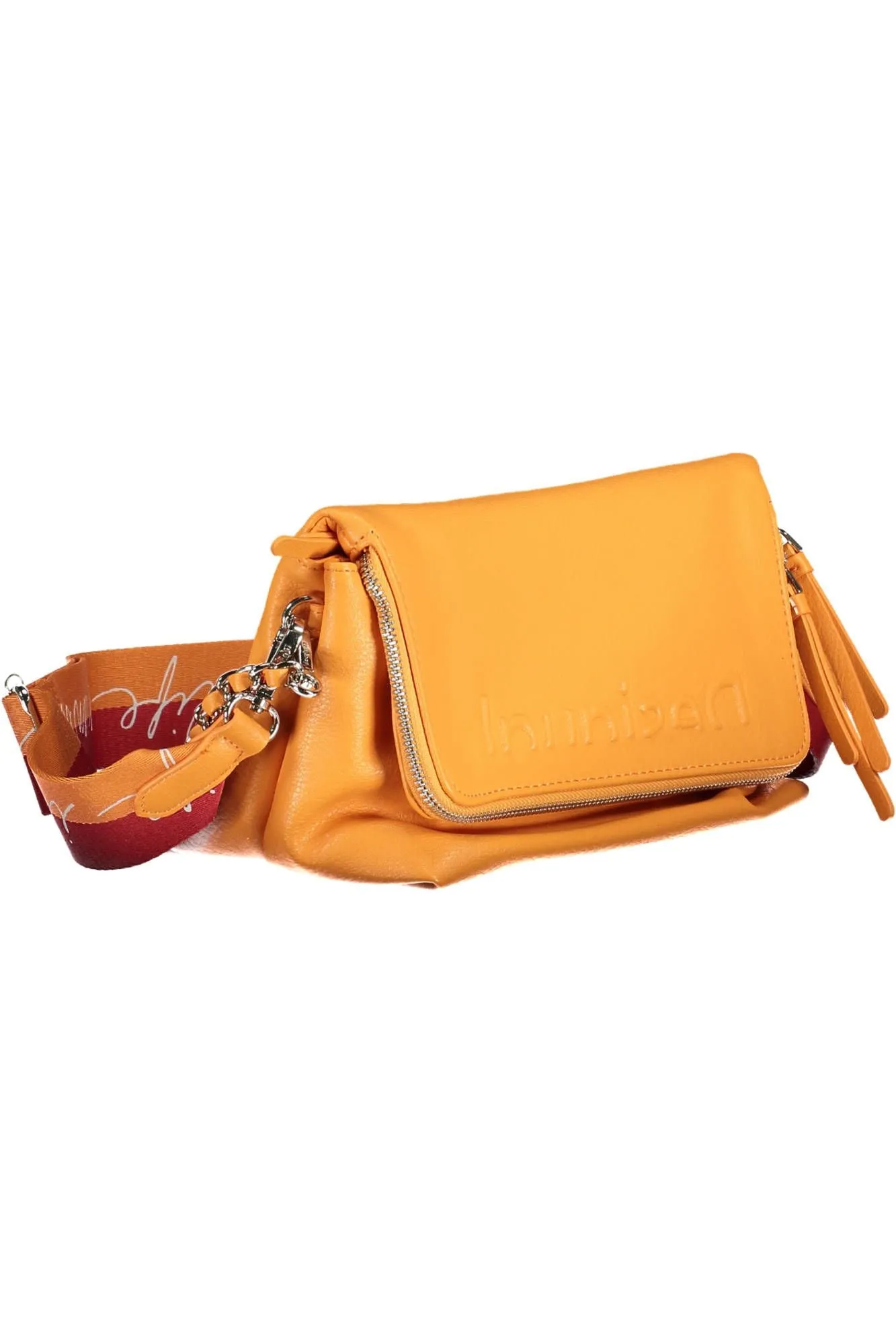 Vibrant Orange Polyurethane Handbag sold by Louxly product image thumbnail 3