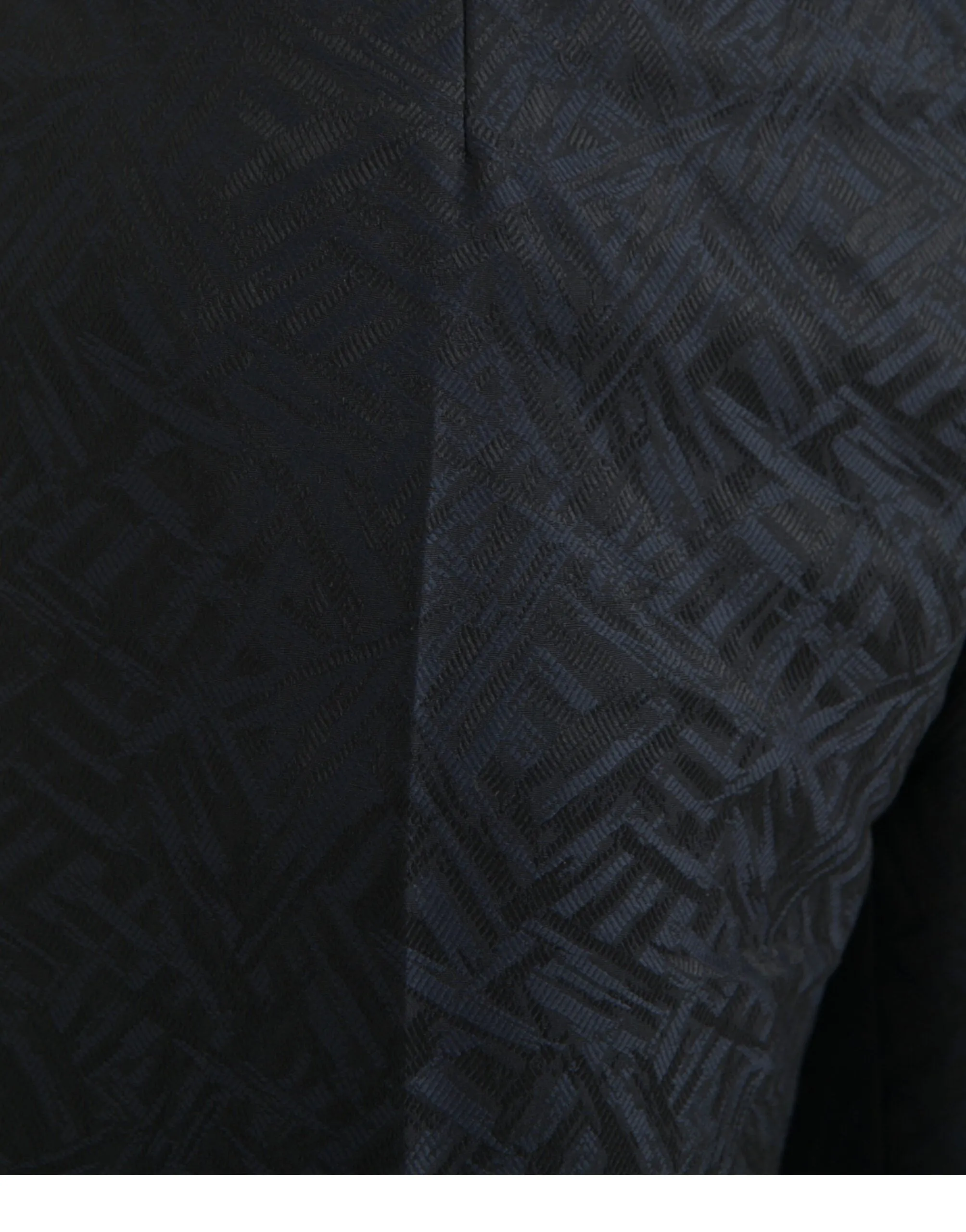 Blue Brocade Wool Skinny Men Dress Pants sold by Louxly product image thumbnail 4