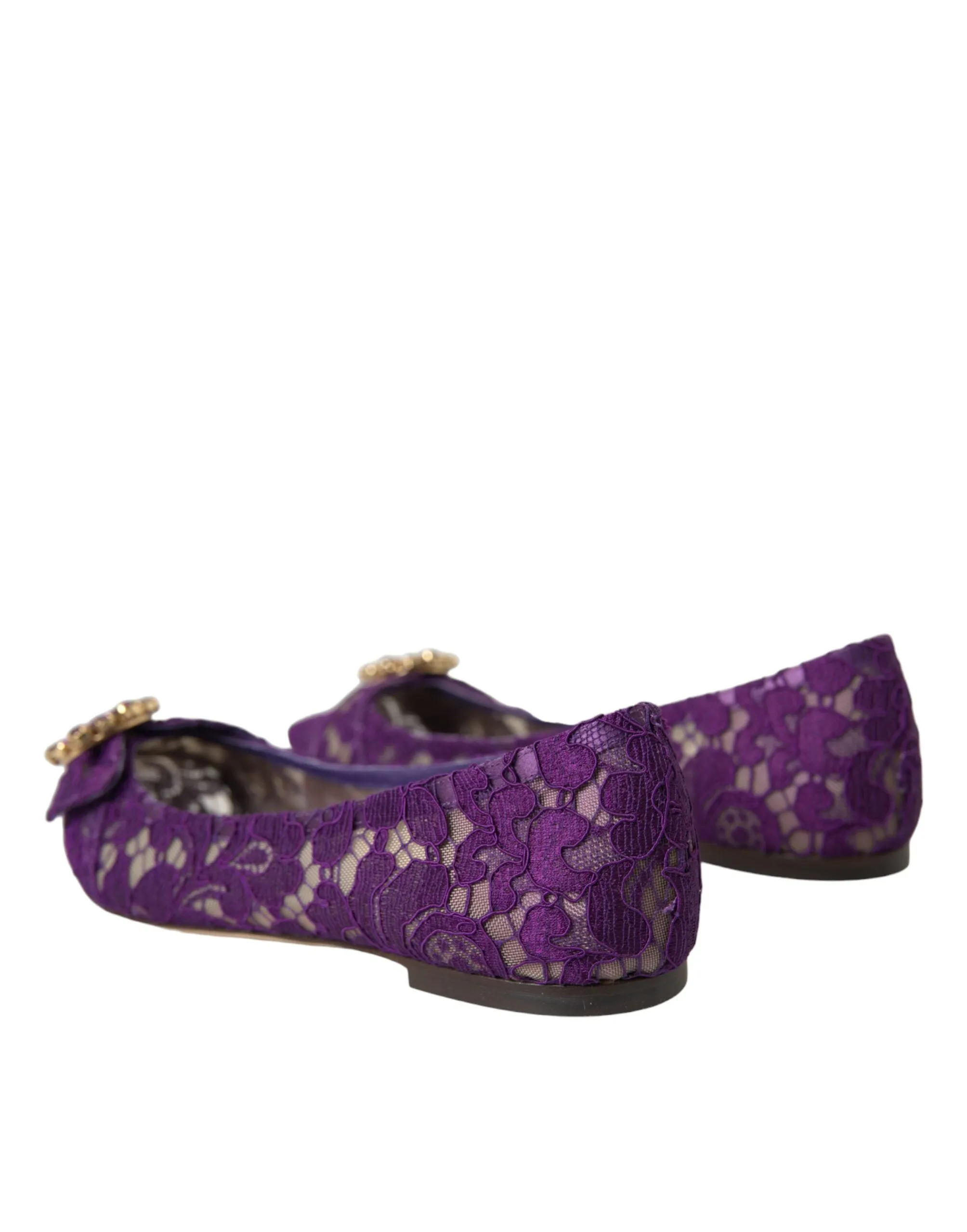 Purple Taormina Lace Crystal Loafers Shoes sold by Louxly product image thumbnail 4