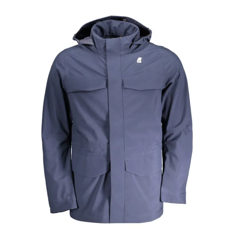Blue Polyester Men Jacket sold by Louxly