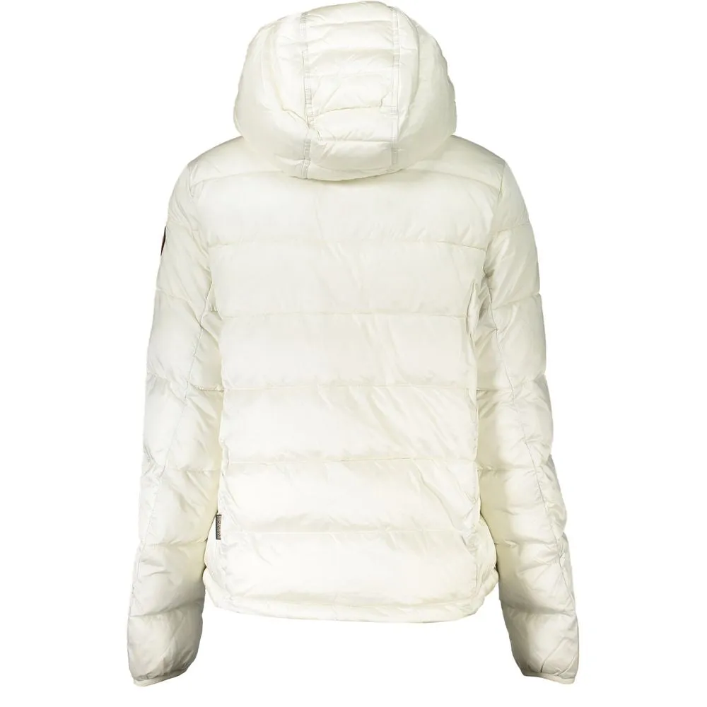 Elegant White Hooded Eco Jacket sold by Louxly product image thumbnail 2