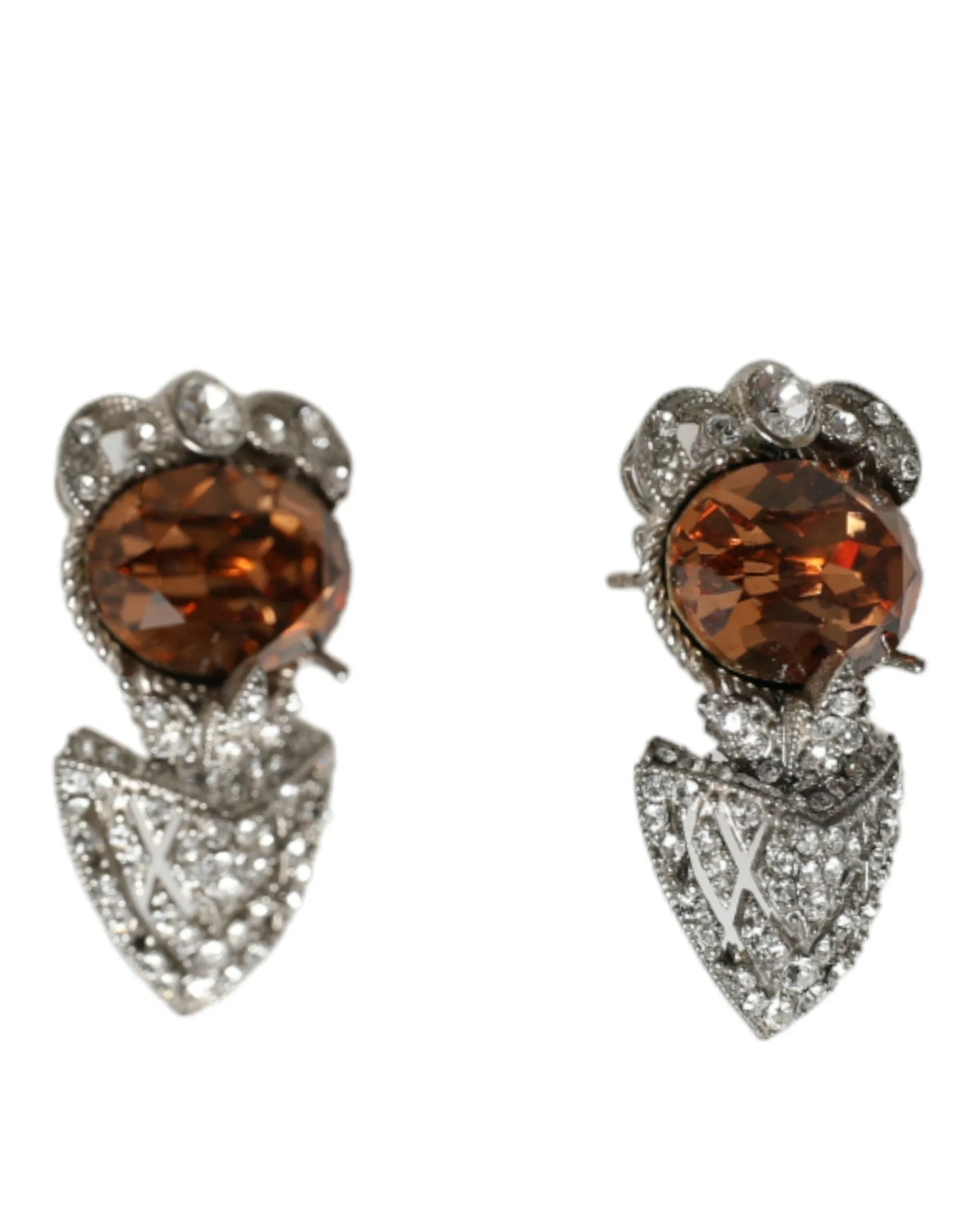 Elegant Sterling Silver Crystal Earrings sold by Louxly